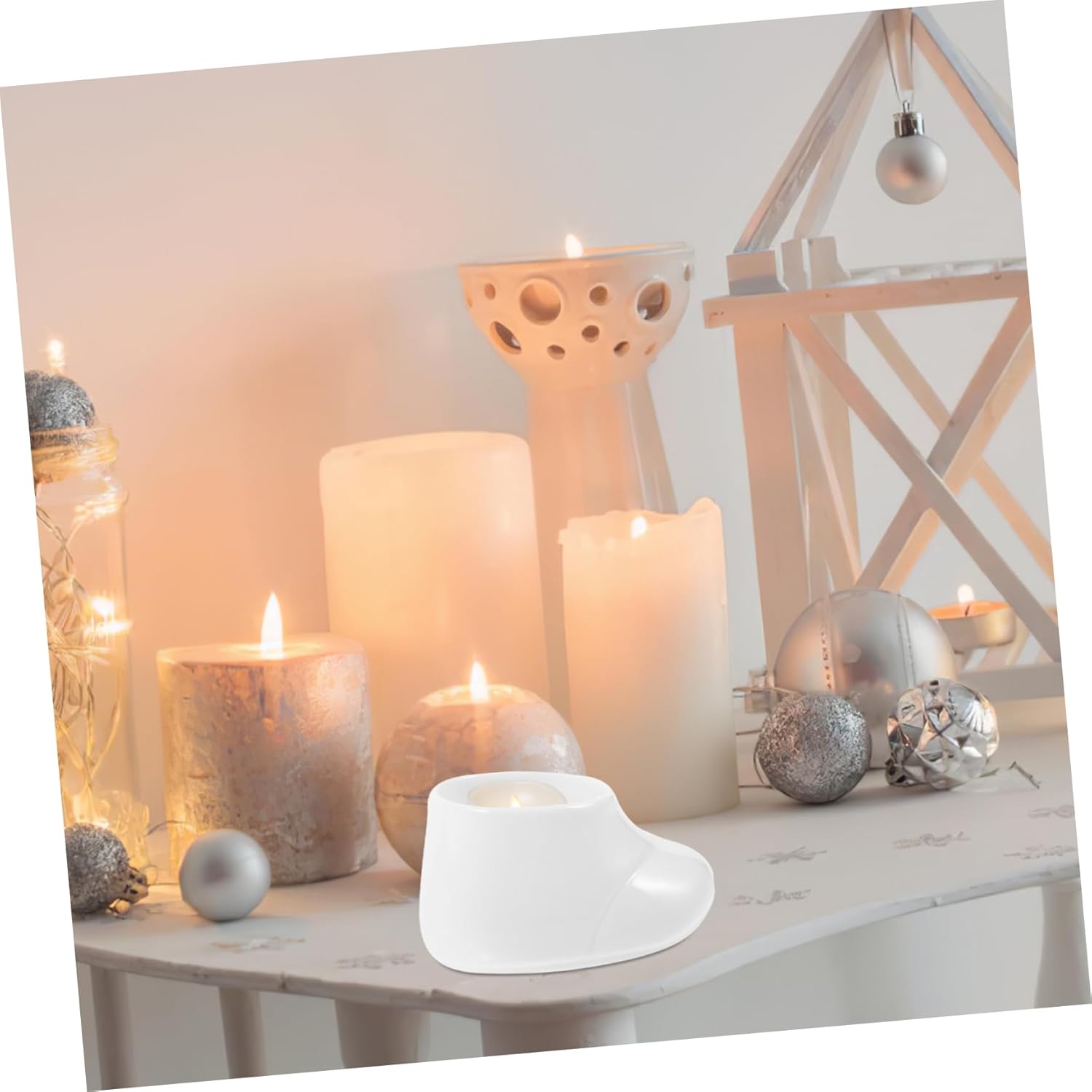 Christmas Boots Candle Holder for Holiday Decor