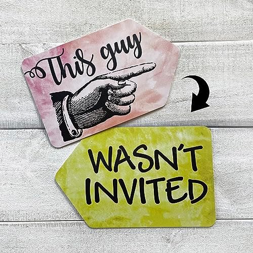 Plastic Photo Booth Prop Signs Set of 10 Phrases