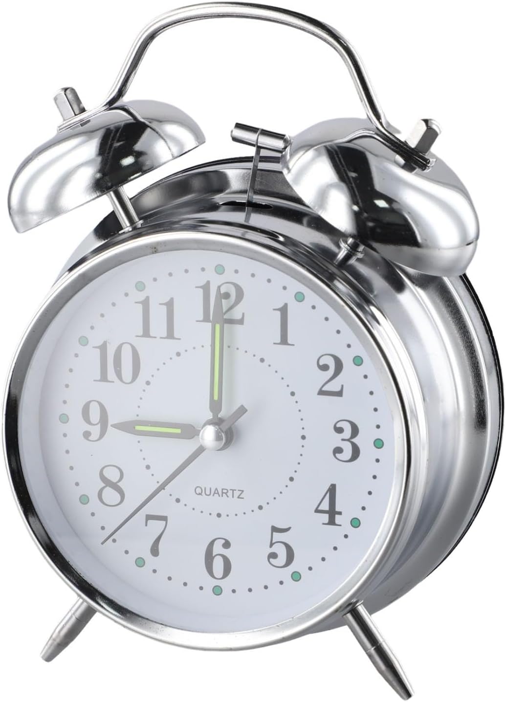 Traditional Double Bell Alarm Clock With Luminous Hands