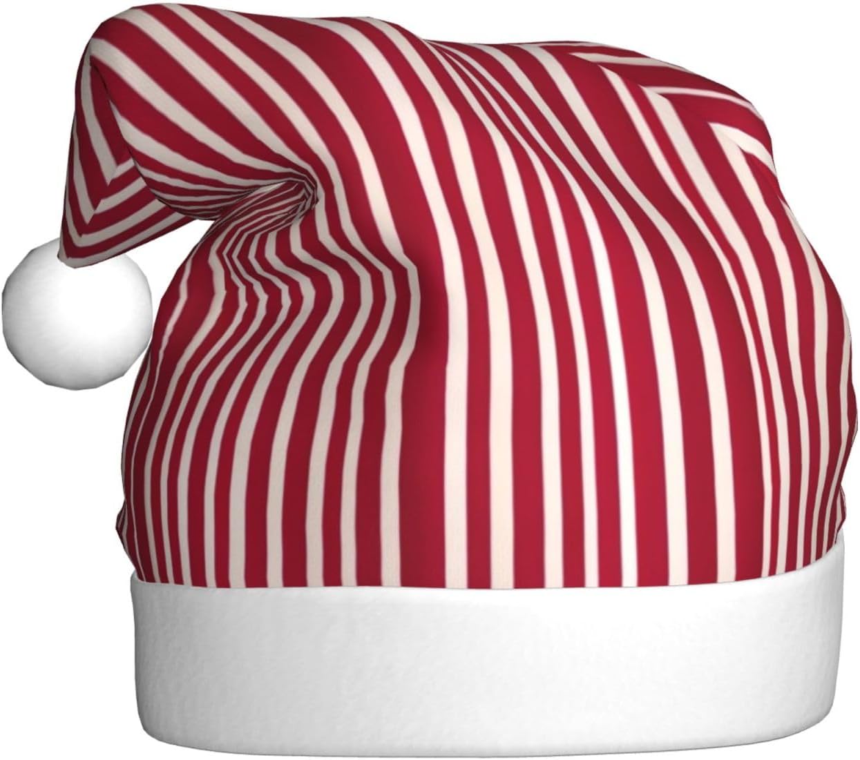 QinZheng Personalized Santa Hat Red and Black Plaid Velvet Plush Christmas Headwear