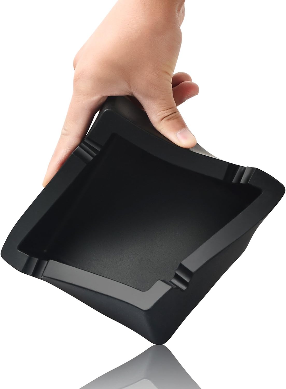 OILP Cigar Ashtray Large Black 4 Dual Use