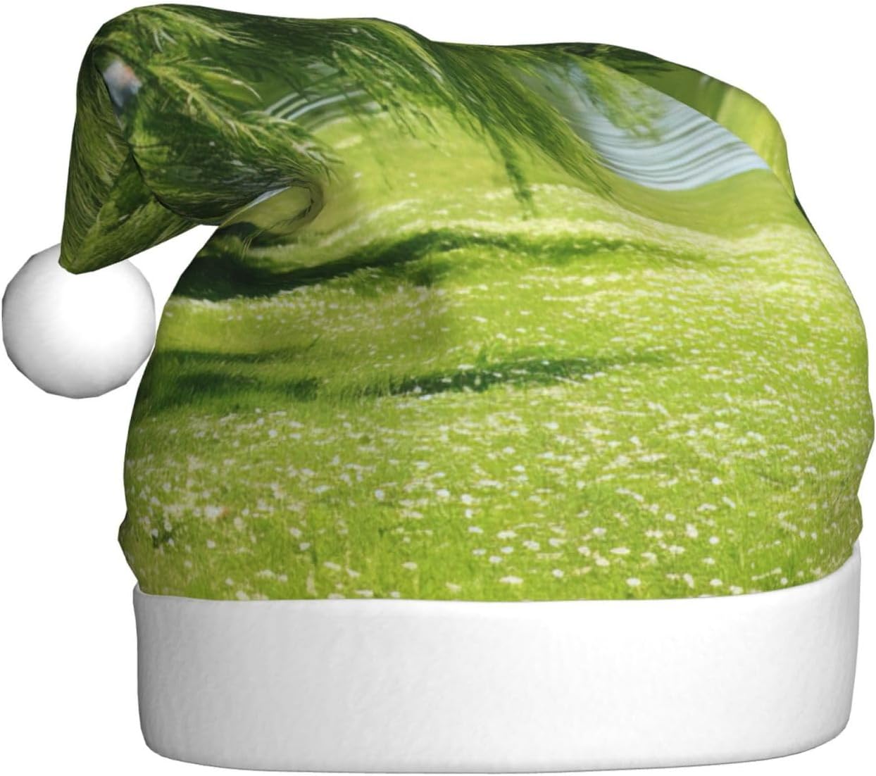 QINZHENG Personalized Santa Hat with Willow Tree Print