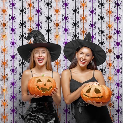 Halloween Decor Tinsel Curtain Set 2 Pack