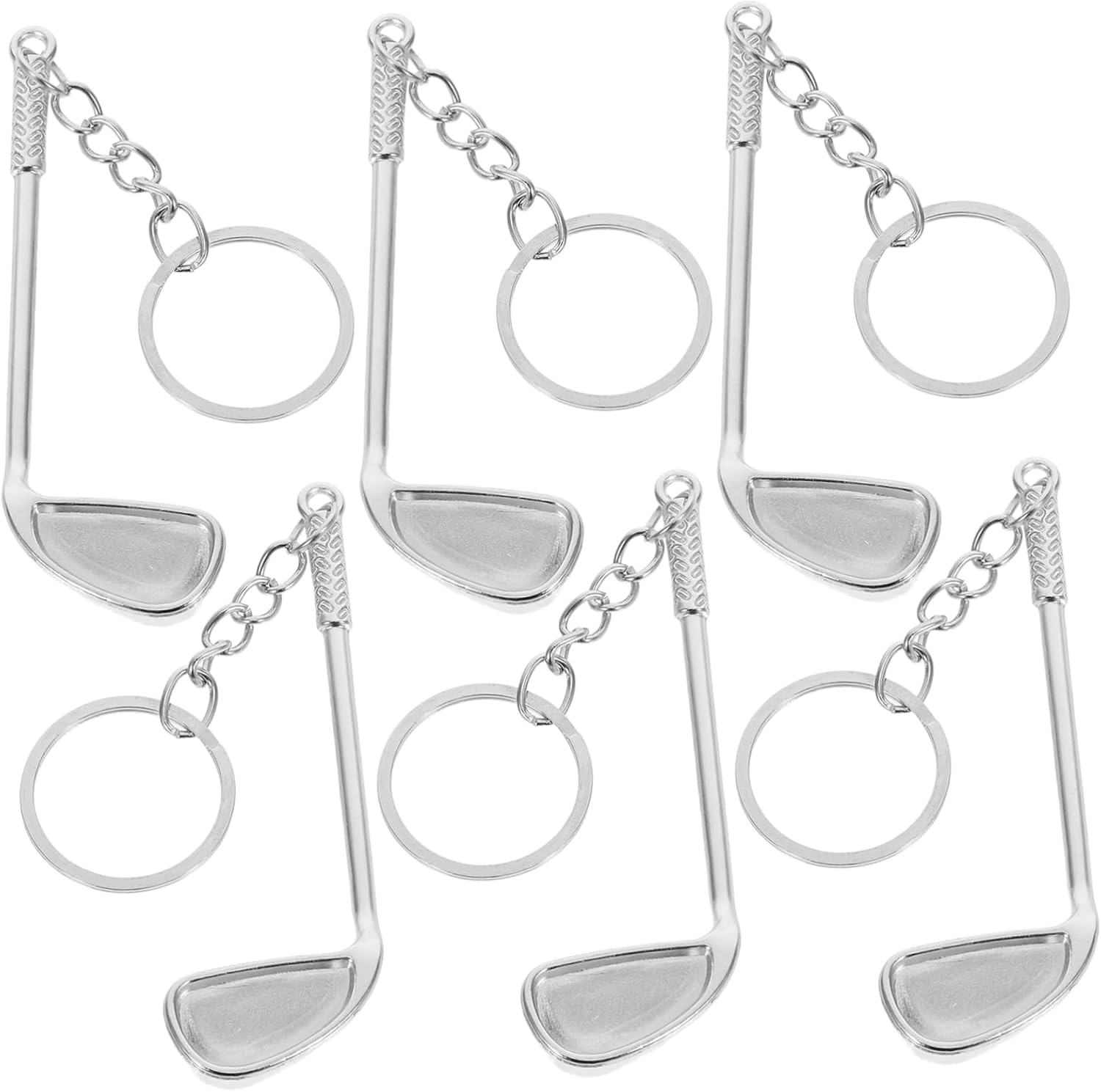 Healifty 6pc Golf Keychain Set Realistic Keyrings
