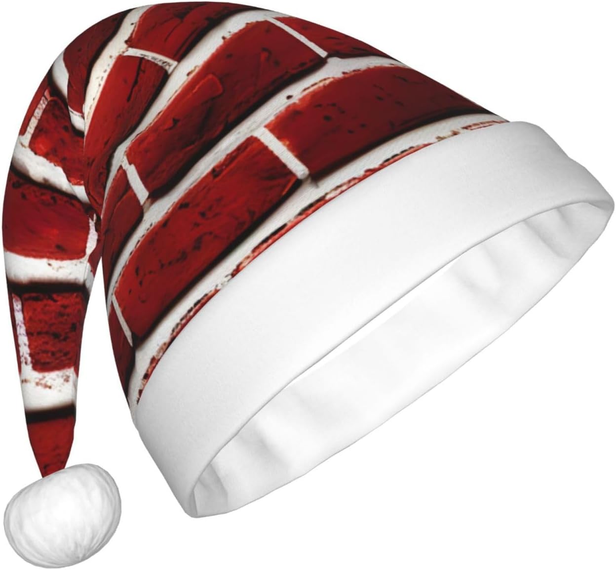 QinZheng Brick Red Santa Hat with Personalized Design