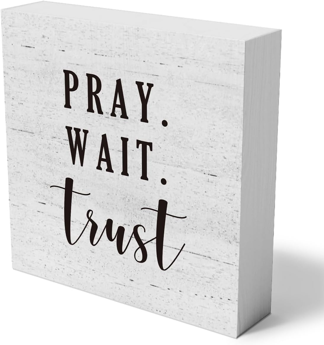 Mmiishe Rustic Christian Scripture Wooden Box Sign