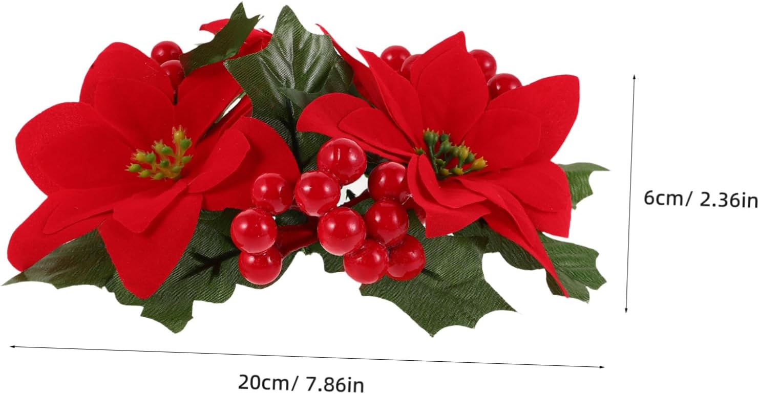 Wakauto Mini Christmas Candle Wreath Decor