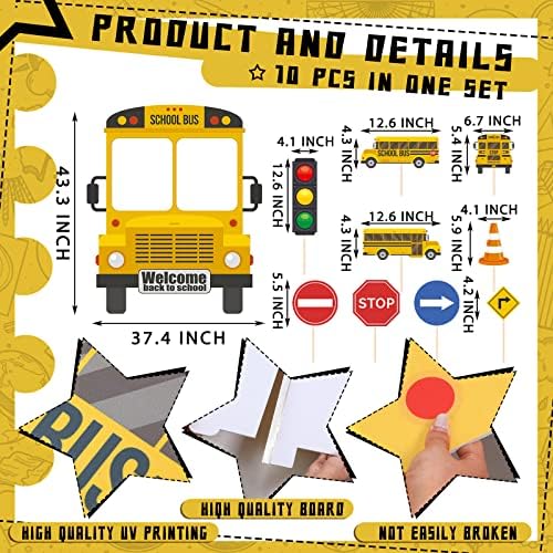 Thenshop School Bus Photo Booth Frame Set