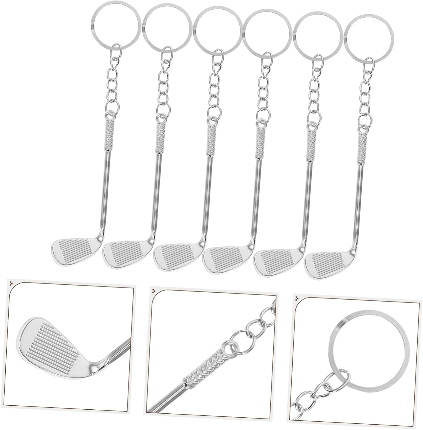 STOBAZA 6pcs Golf Club Keychains for Men