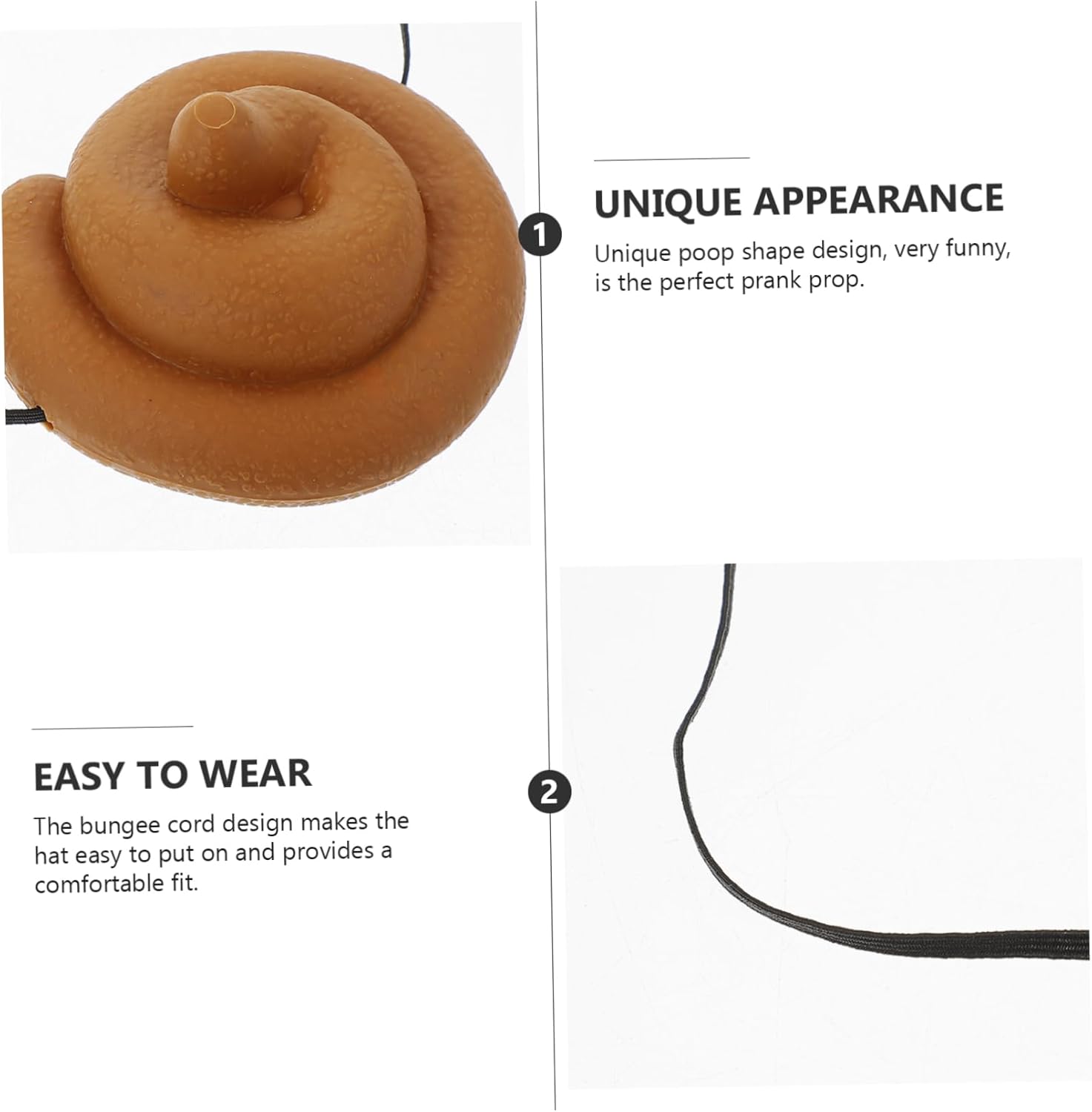 3pcs Funny Poop Hat Set for Party Prank Costumes