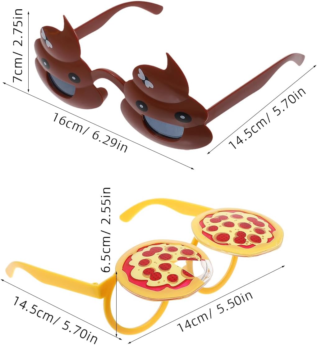 LOGOFUN 4PCS Funny Pizza Poop Photo Props