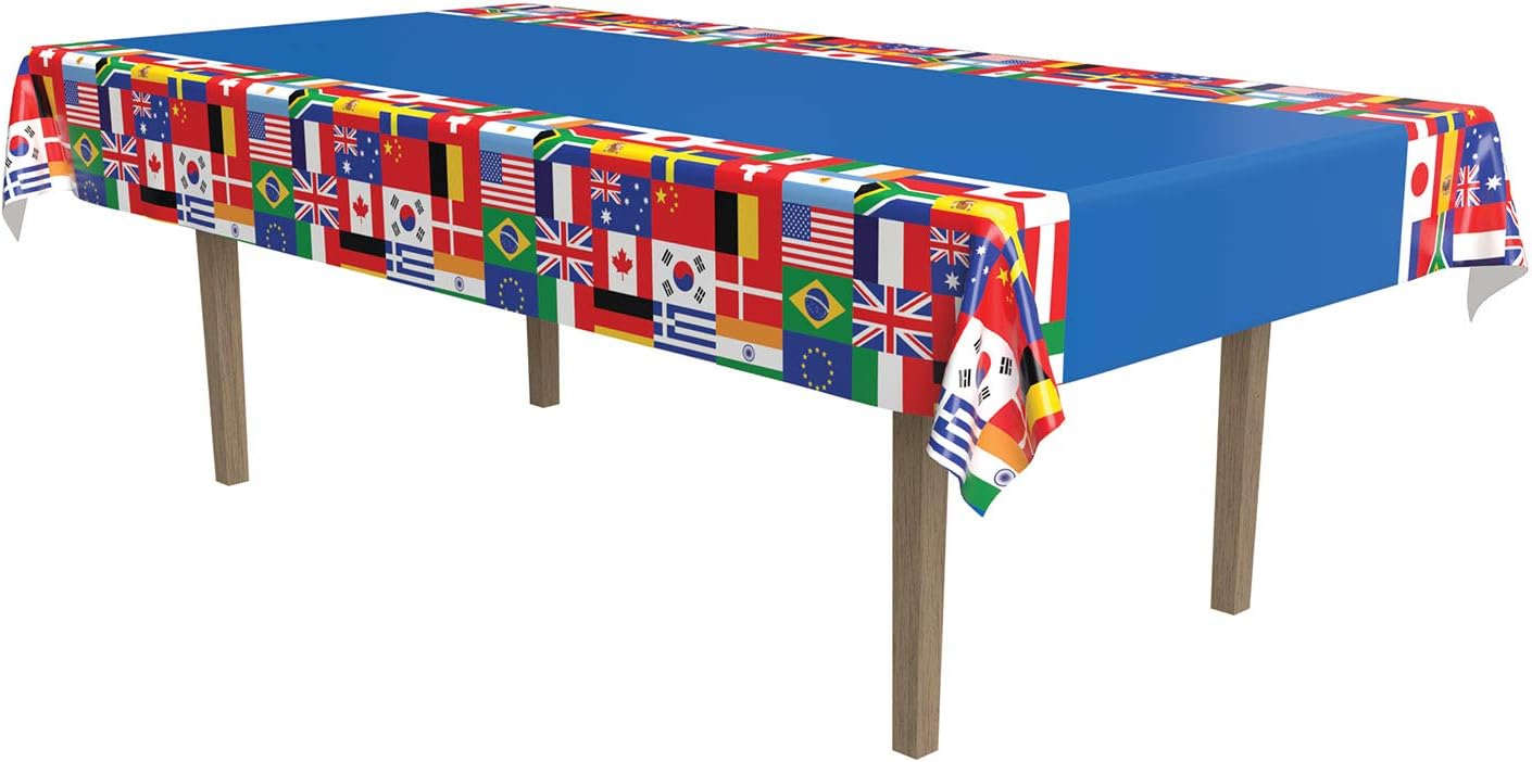 Beistle International Flag Plastic Table Cover