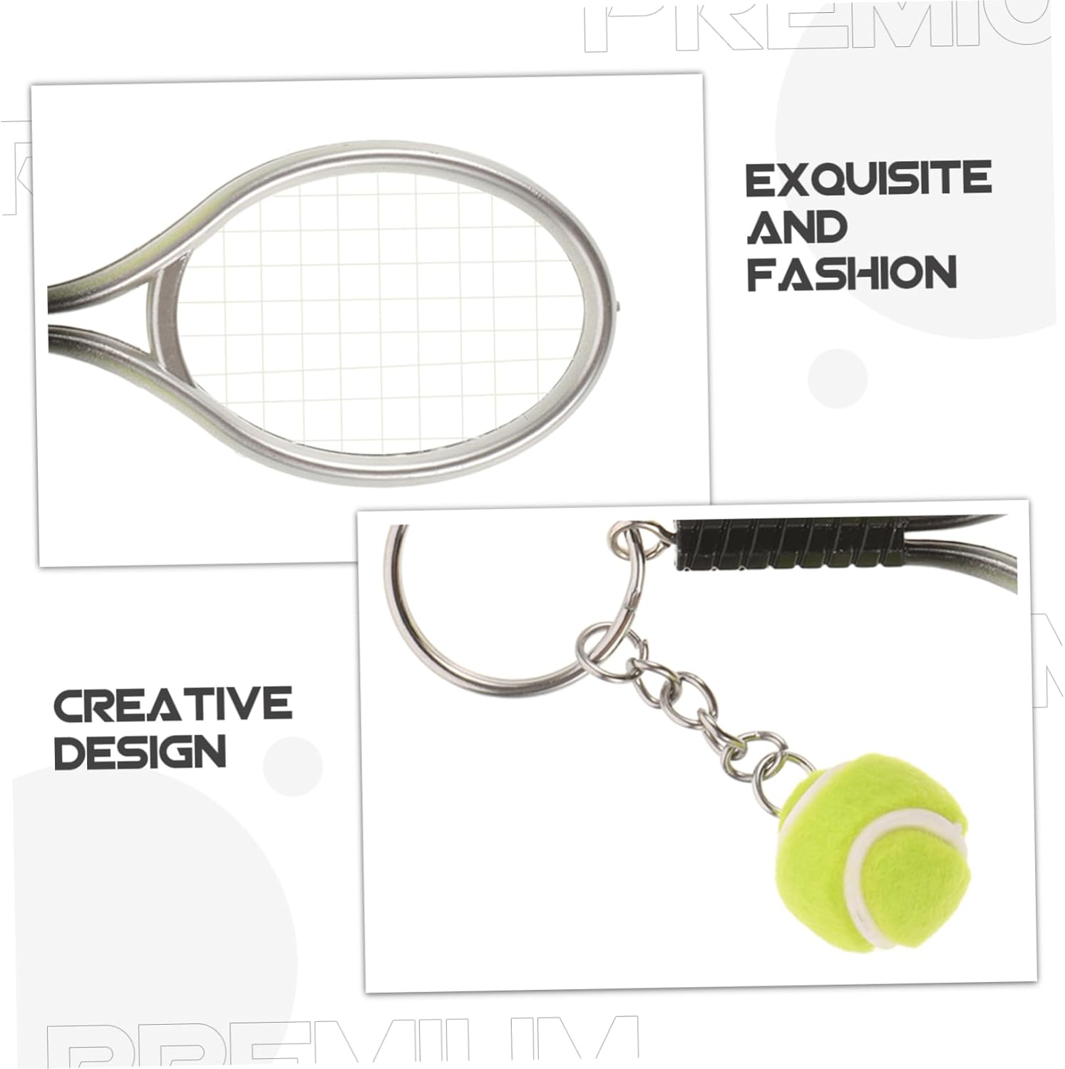 Didiseaon 2 Pcs Tennis Racket Keychains for Boys Party Favors