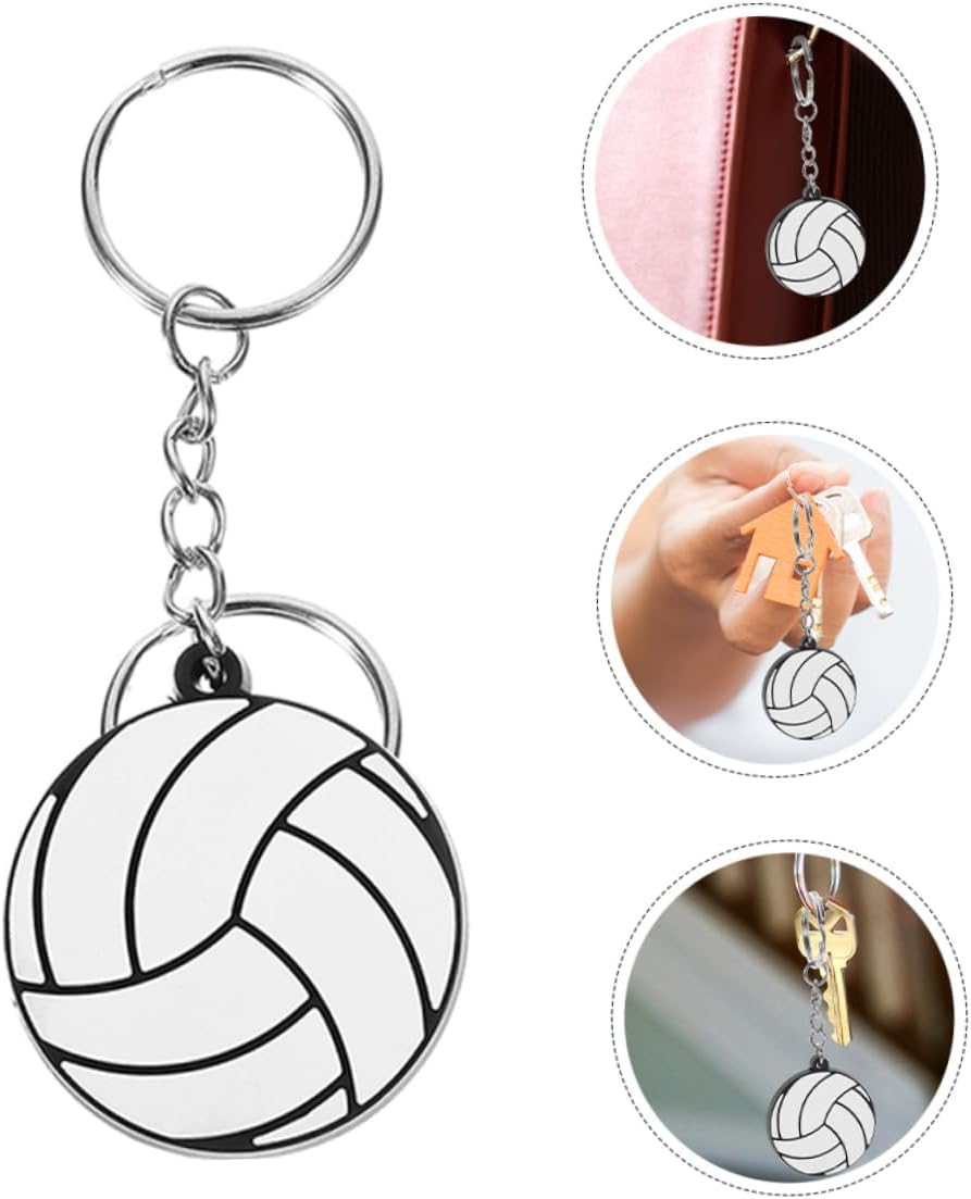 BESPORTBLE 16-Piece PVC Volleyball Keychain Set