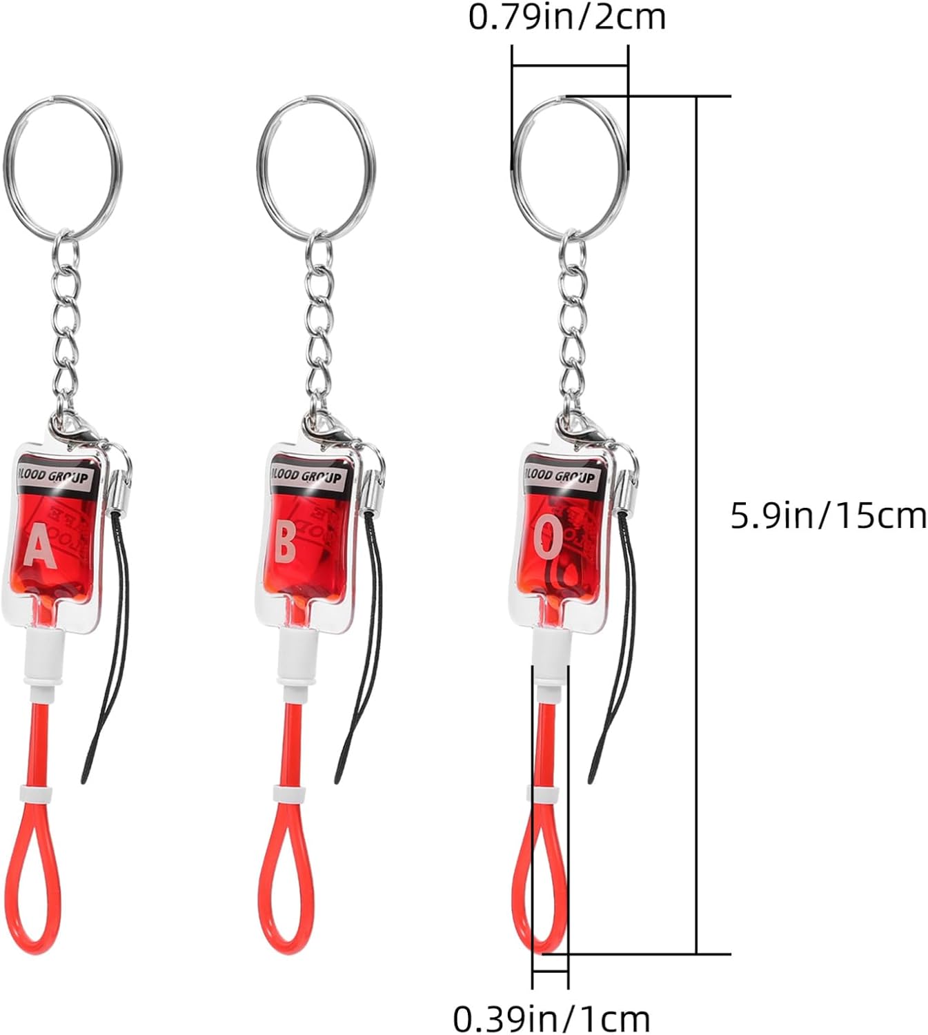 Luxshiny Halloween Blood Bag Keychain Pendant