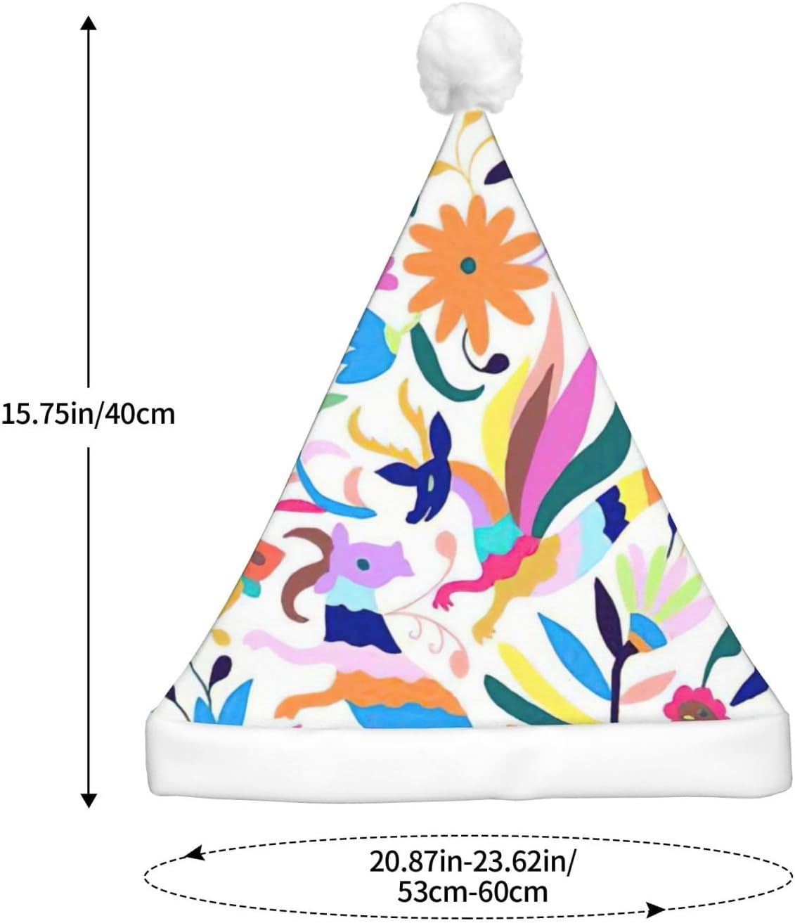 QinZheng LED Santa Hat with Animals Print