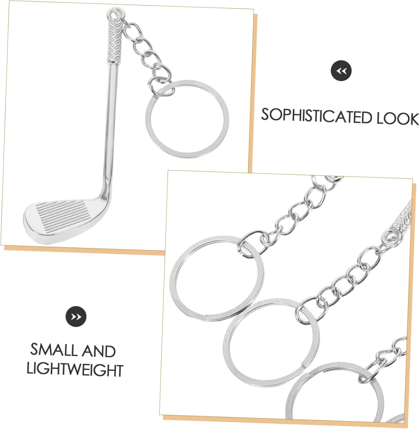 STOBAZA 6pcs Golf Club Keychains for Men