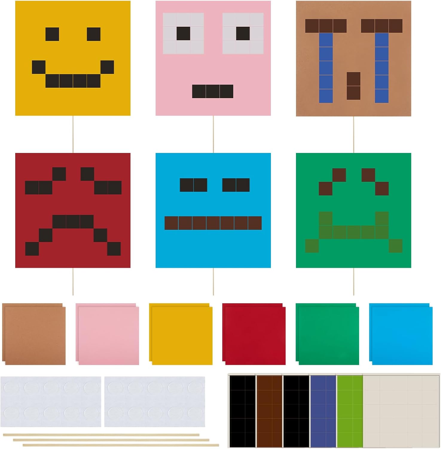 Marspark Pixel Party Photo Booth Props and Stickers