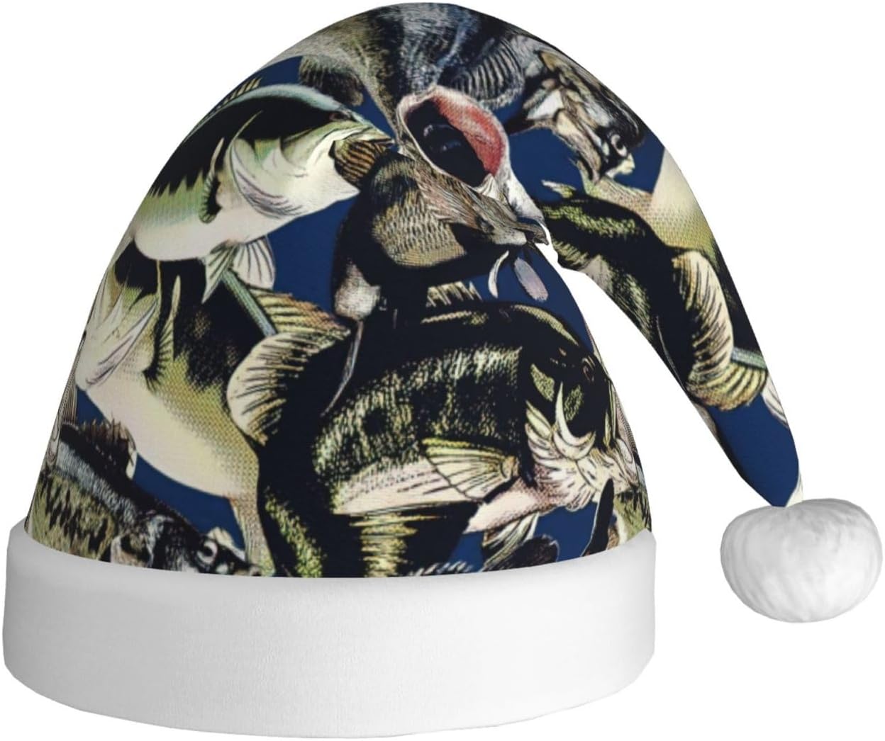 QinZheng Personalized Santa Hat with Fish Print