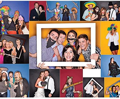 58 Piece Photo Booth Prop Set with Funny Costumes and Hats