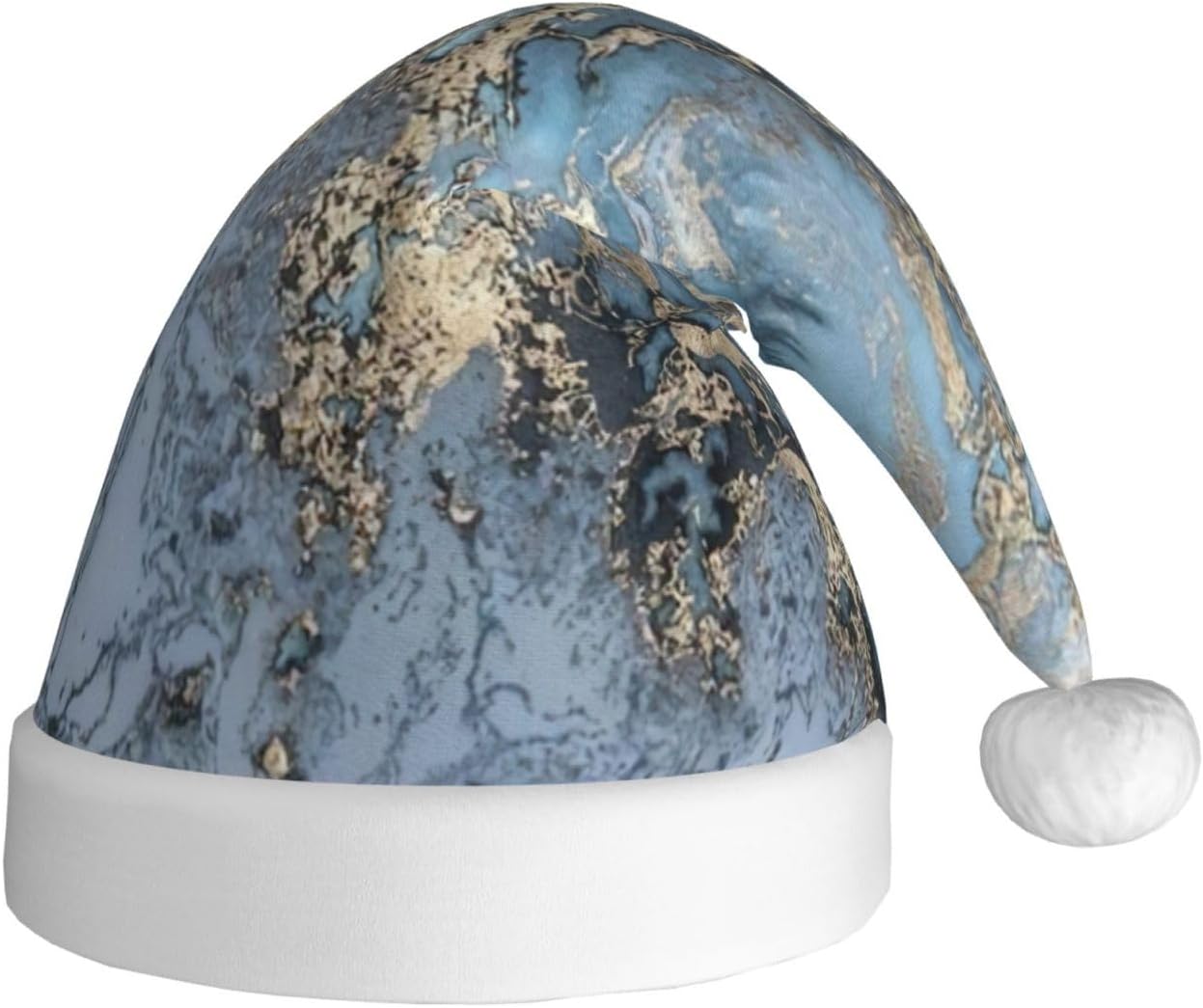 Personalized Santa Hat with Marble Print for Christmas