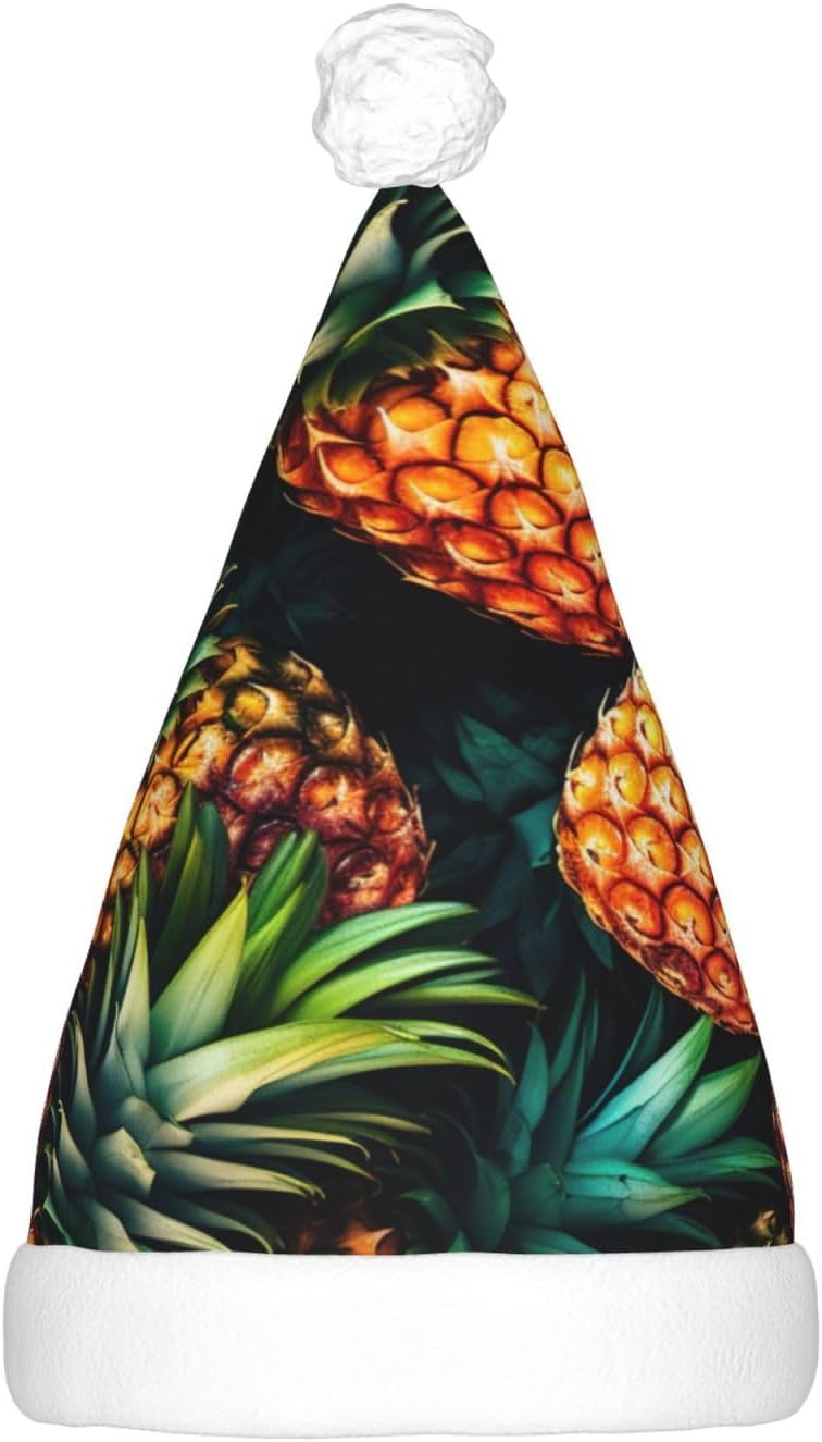 QINZHENG LED Pineapple Santa Christmas Hat for Adults
