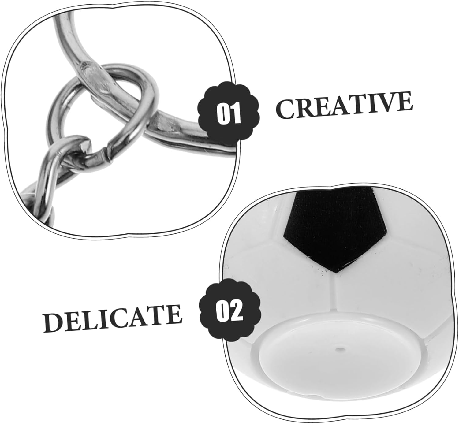 3D Soccer Keychain Pendant for Sports Fans