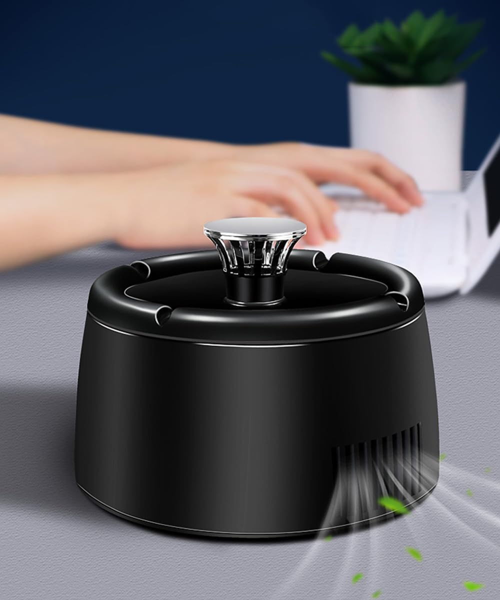 Smokeless Ashtray with Air Purifier Function USB Rechargeable 2 in 1