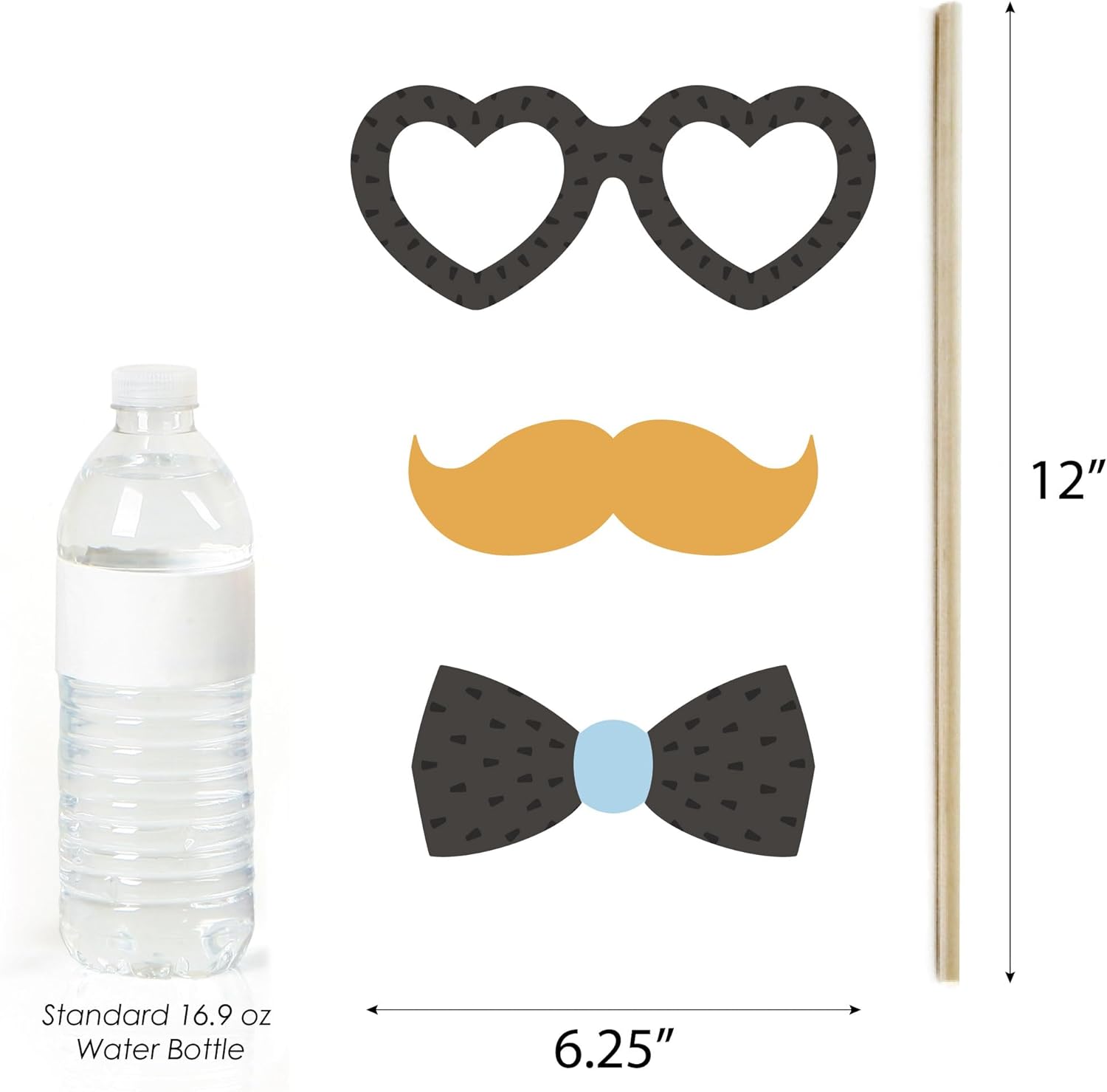 Big Dot of Happiness Engagement Photo Booth Props Kit - 20 Piece