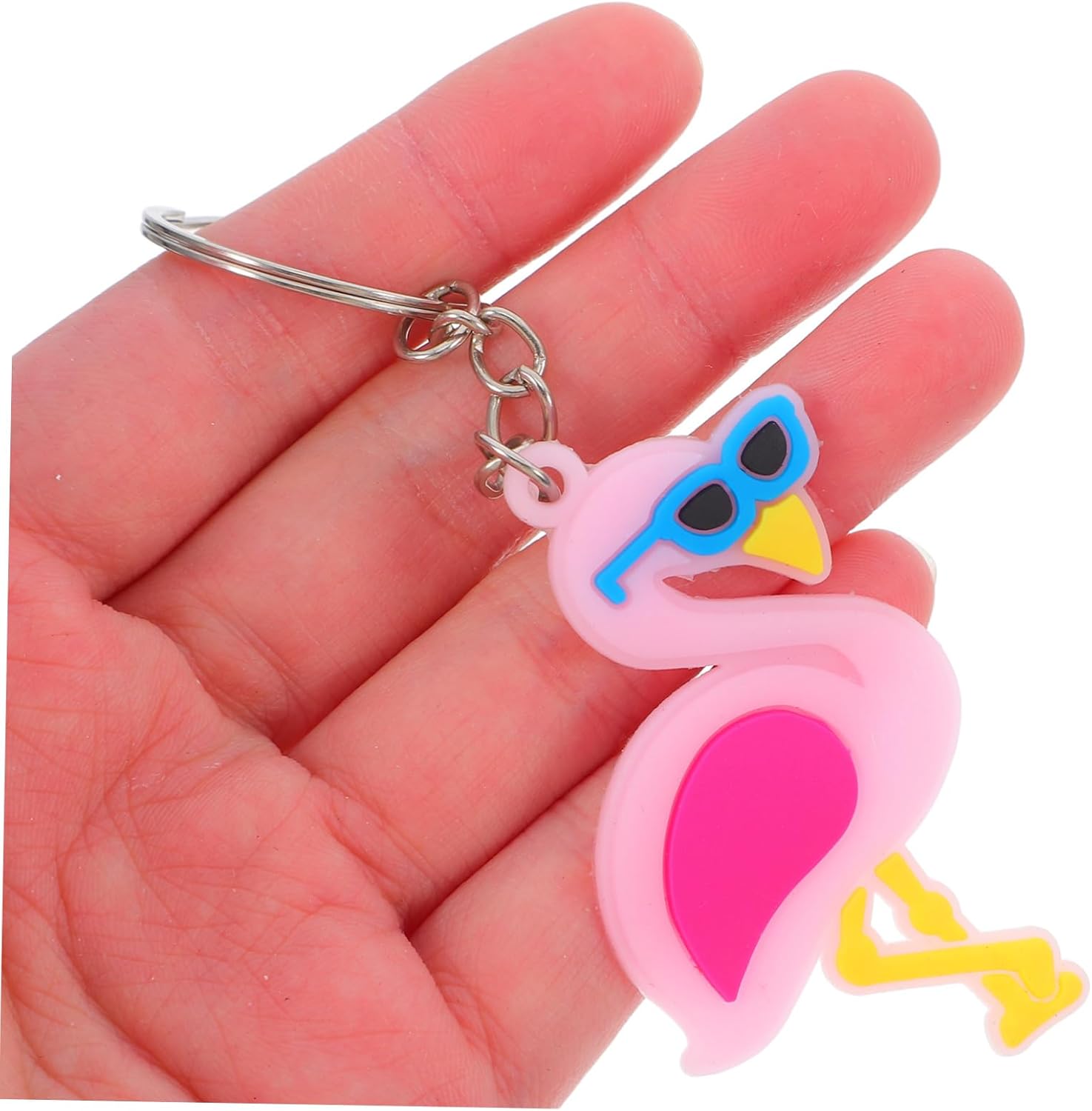 Garneck 12 Pcs Cute Flamingo Keychains