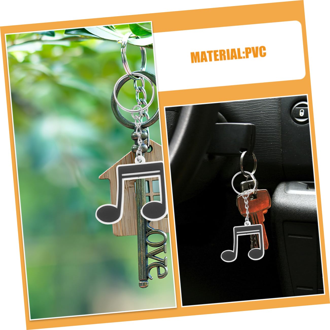 DECHOUS 12pcs Music Note Keychains for Retro Party Favors