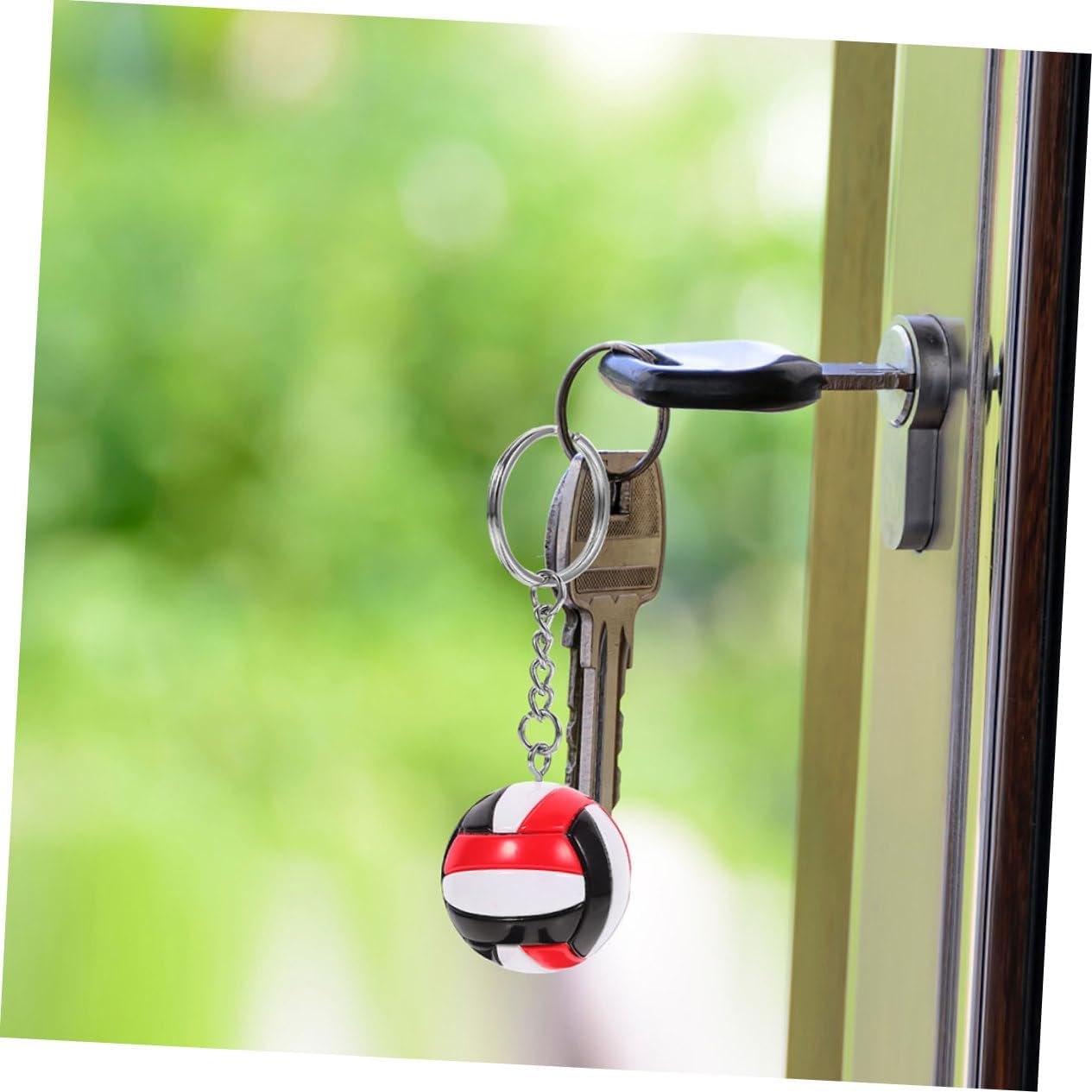 2pcs Volleyball Keychain Pendant for Backpacks and Gym Bags