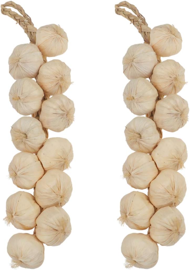 Garneck Artificial Garlic Strings 2Pcs Home Decor