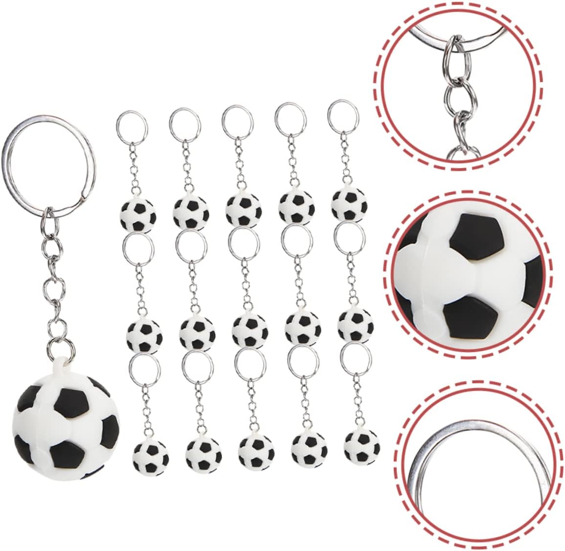 LIFKOME 16Pcs Soccer Keychains for Boys Sports Party Favors