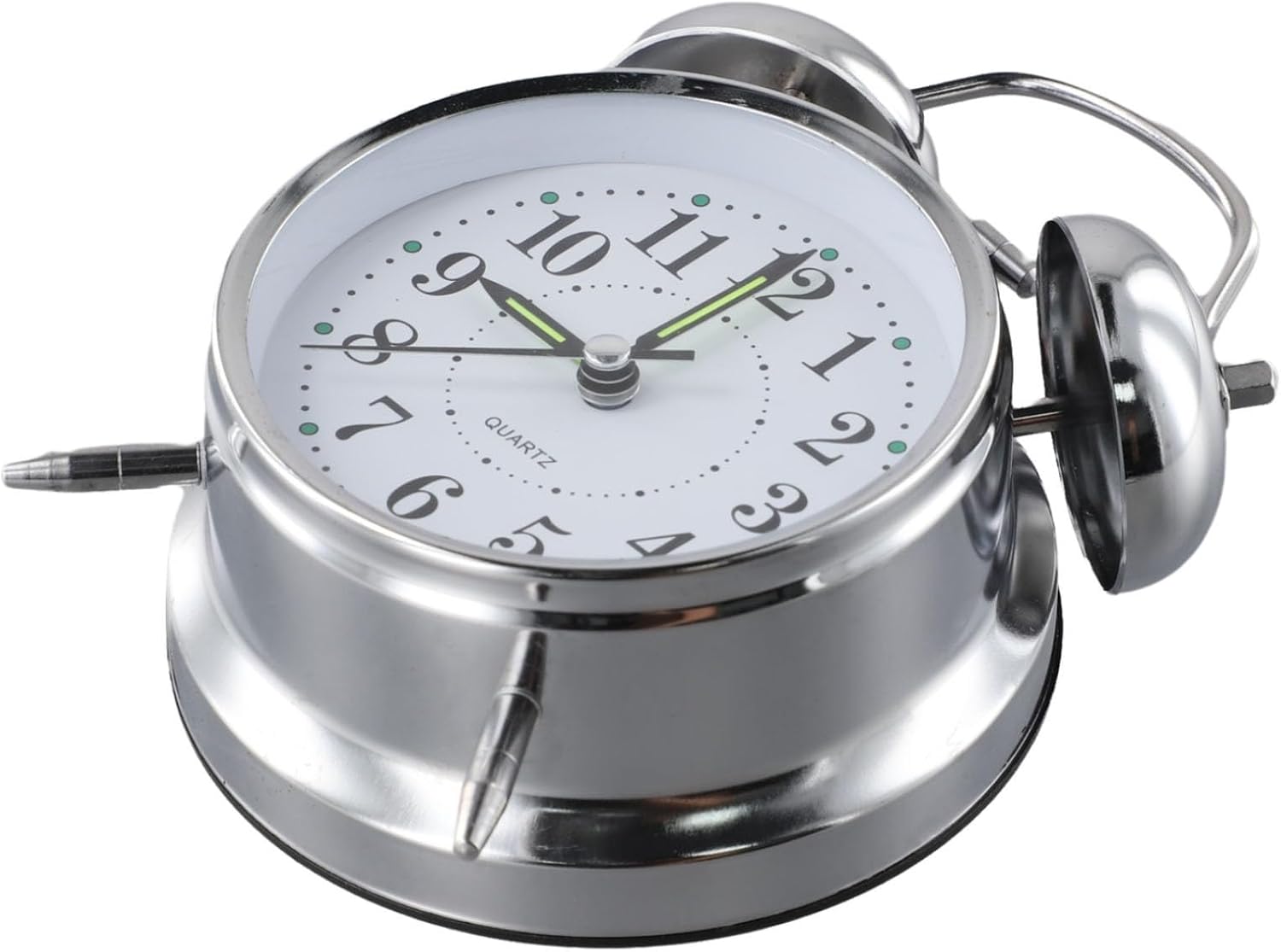Traditional Double Bell Alarm Clock With Luminous Hands