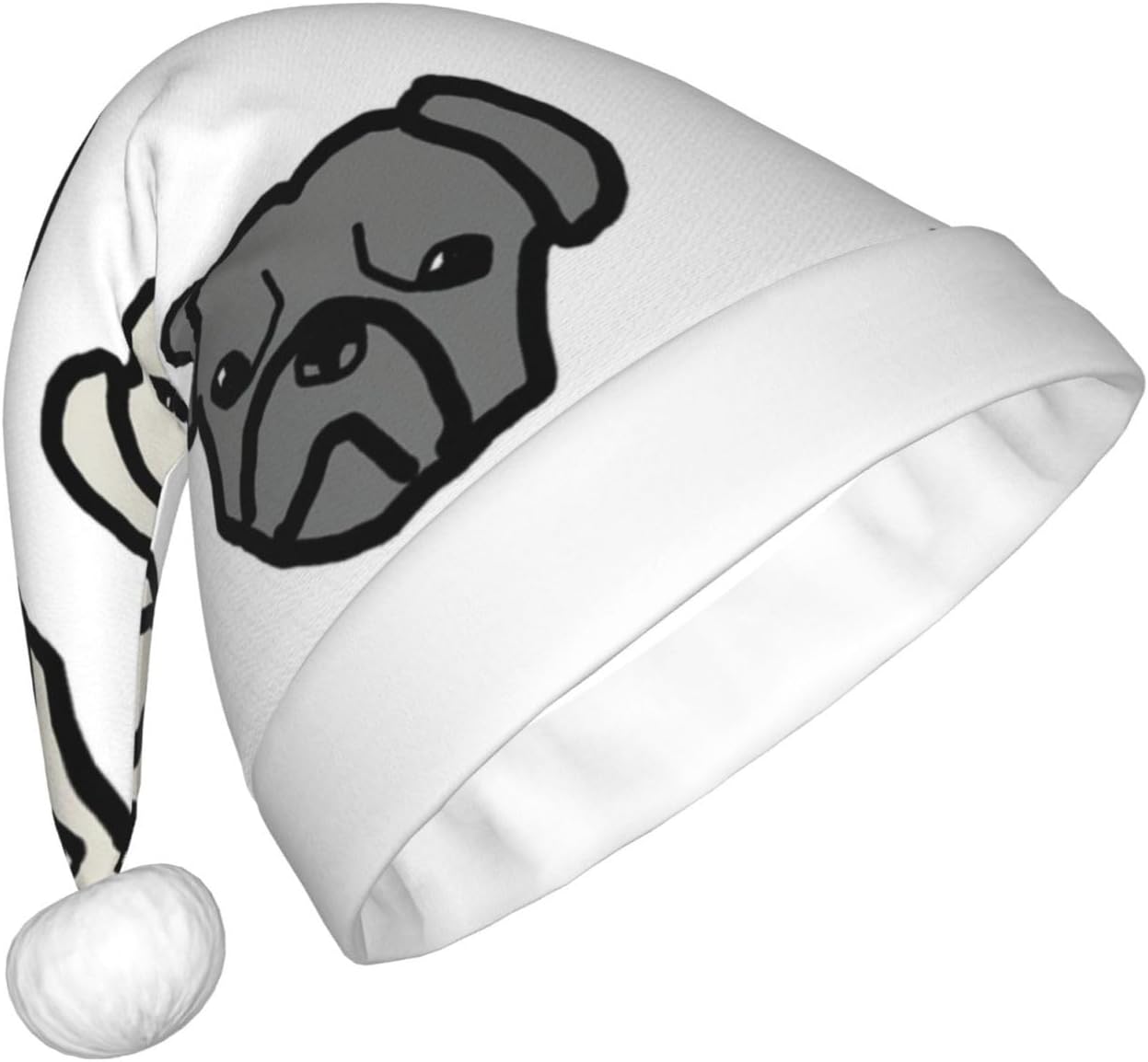 QINZHENG Personalized Santa Hat with Merican Dog Print