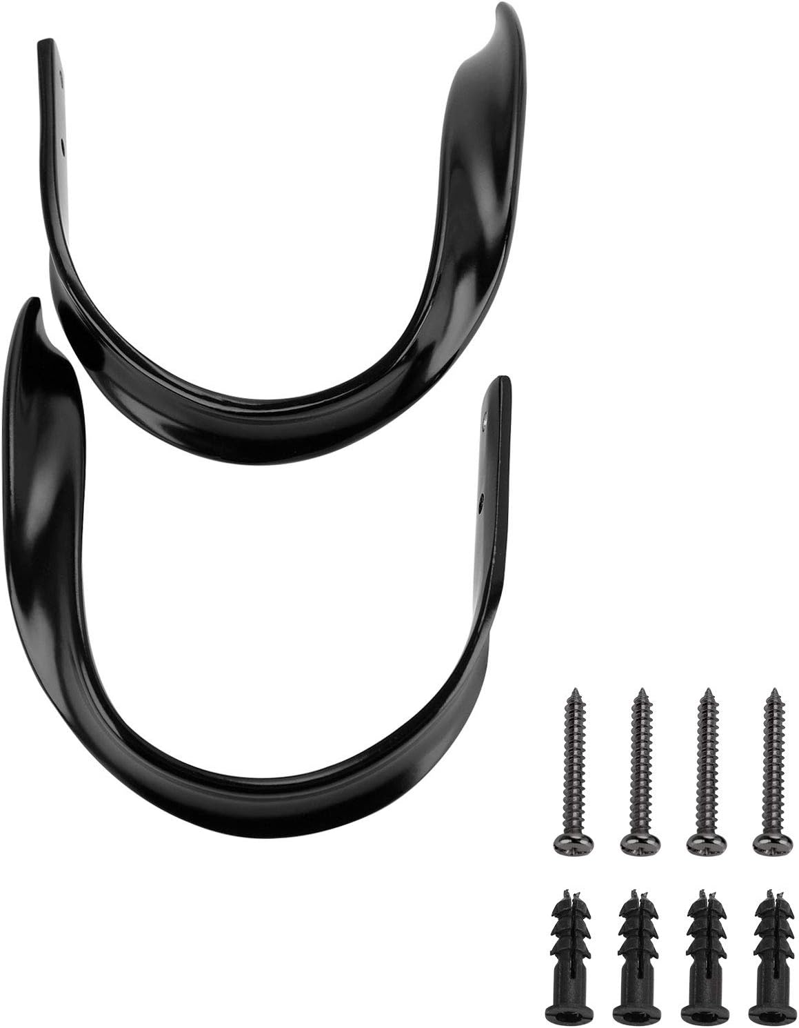 Sumnacon 2 Pcs Black Aluminum Alloy Curtain Holdbacks