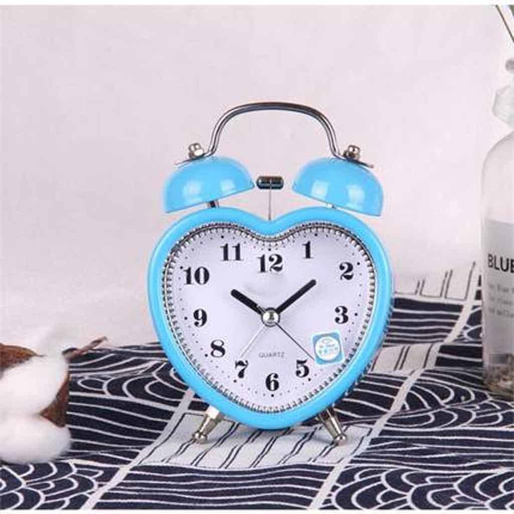 Square Heart-Shaped Alarm Clock with Night Light 1