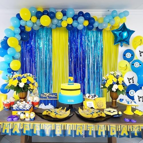 Yellow Jeans Cartoon Themed Photo Booth Curtain