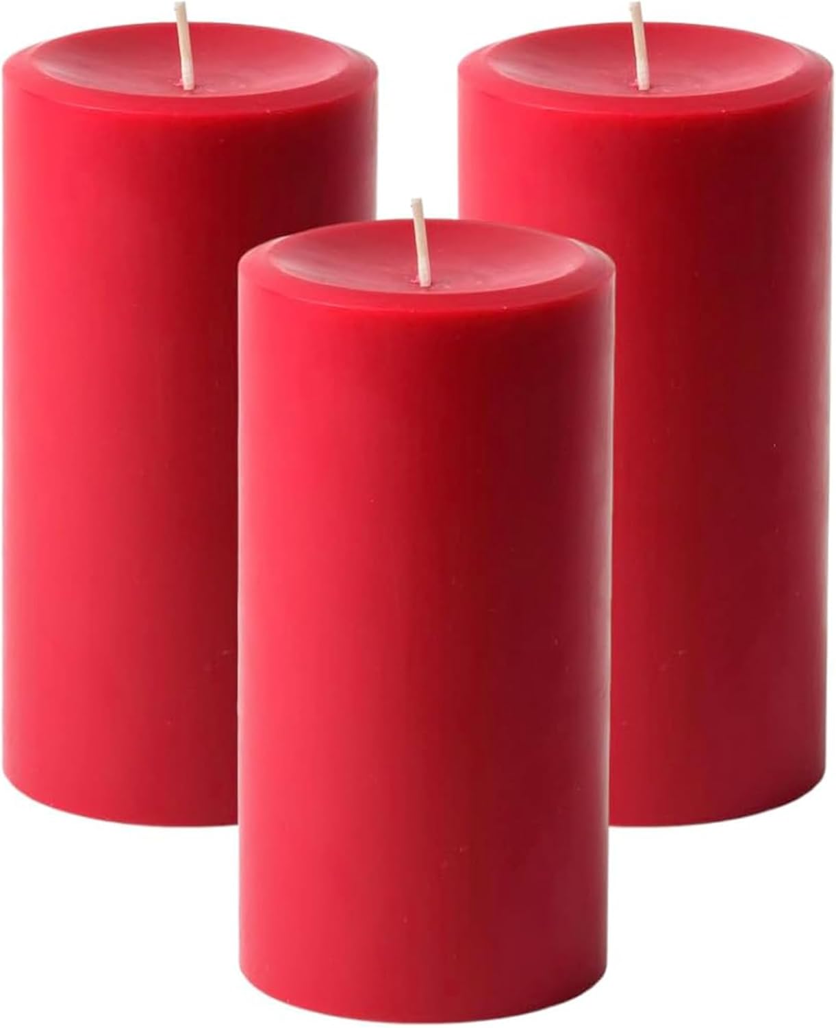 Mister Candle Dripless Unscented Pillar Candles Set of 3