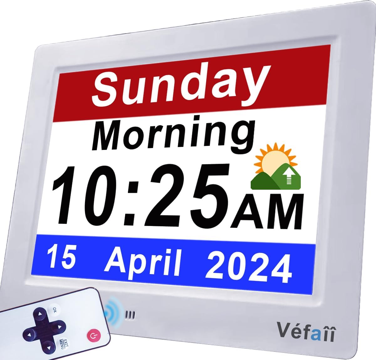 Vefa 30 Alarms Extra Large Digital Clock with Auto DST