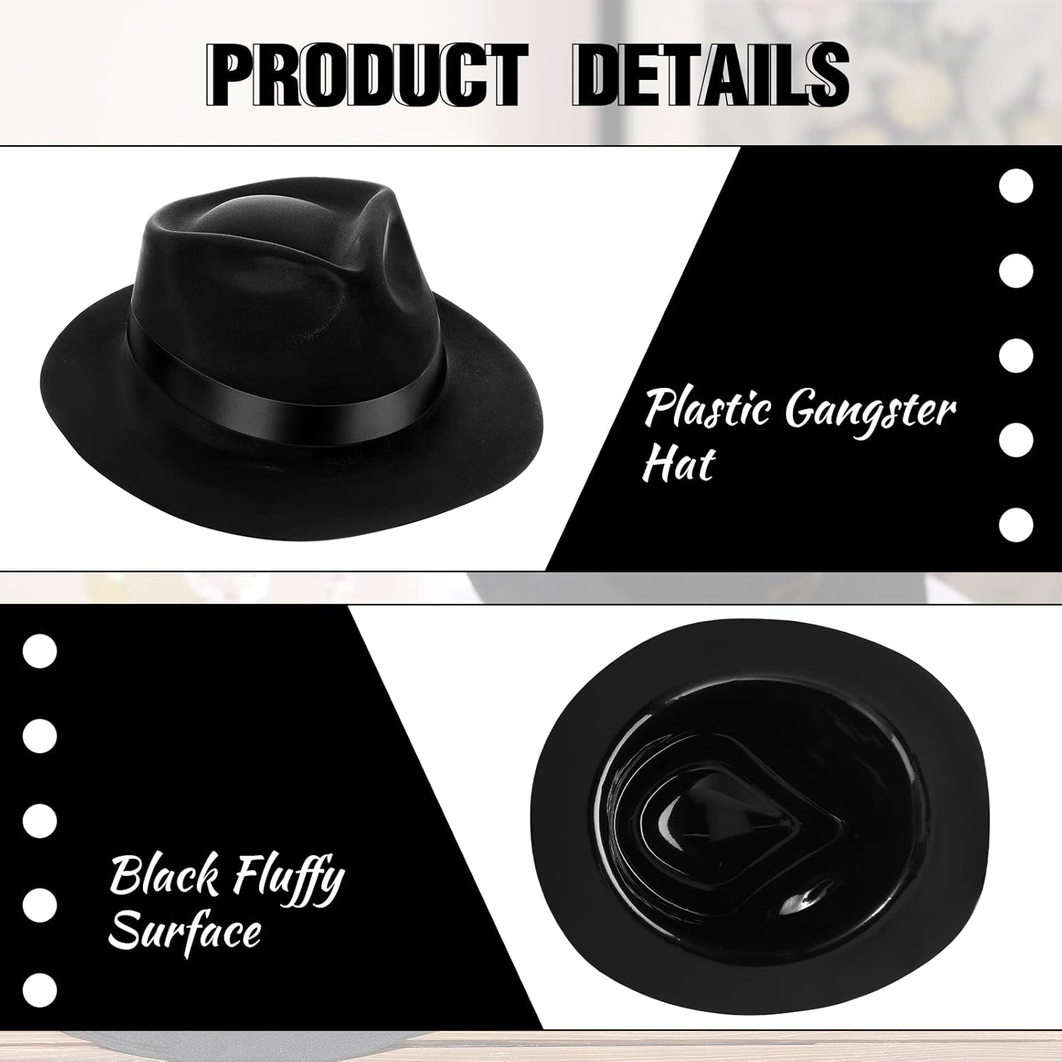 Xtinmee 48 Pack Gangster Hats for Men 1920s Style