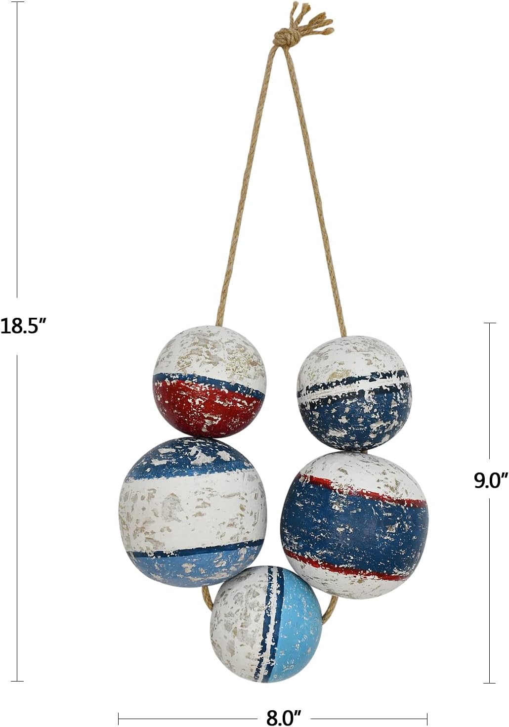 Veclotch Large Wooden Buoy Wall Decor Nautical Design