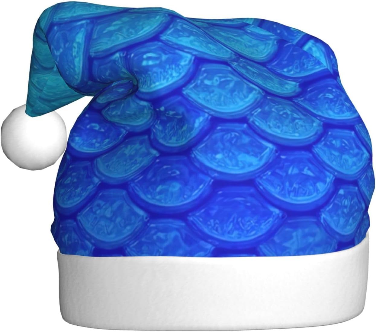 QINZHENG Ocean Sea Blue Mermaid Fish Santa Hat