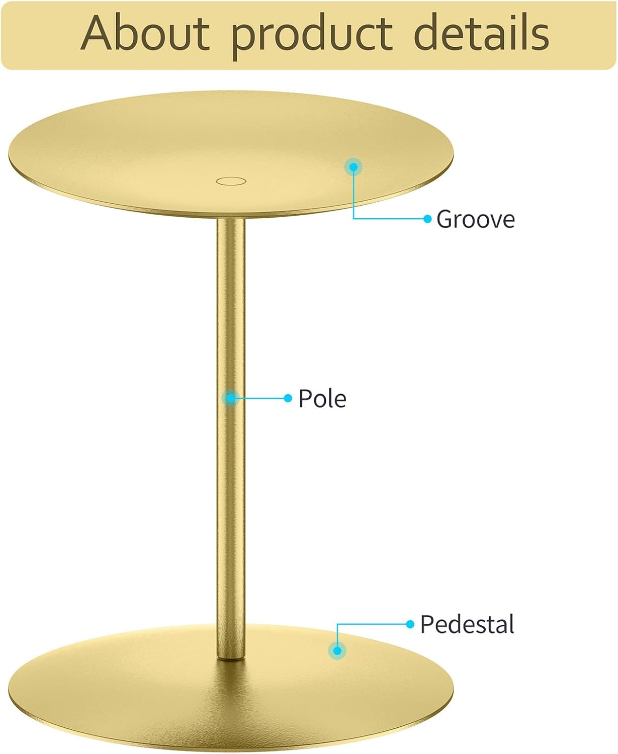 smtyle Gold Iron Candle Holders Set of 5