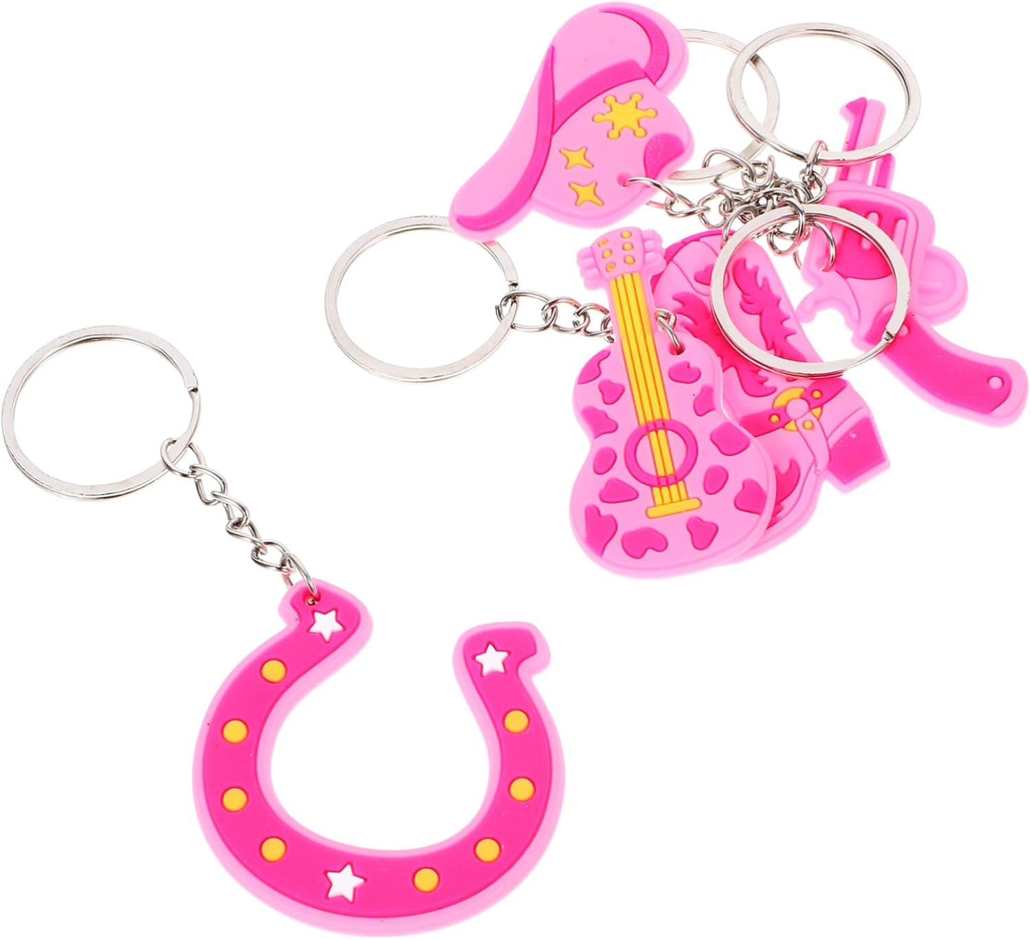 DECHOUS 15pcs Cute Cowgirl Keychains for Party Bags