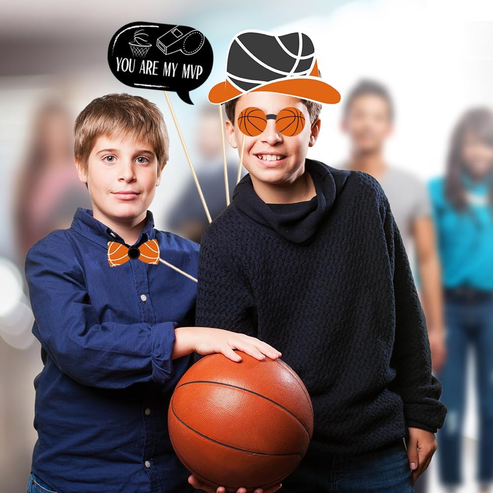 Basketball Themed Photo Booth Props Set 25pcs for Parties