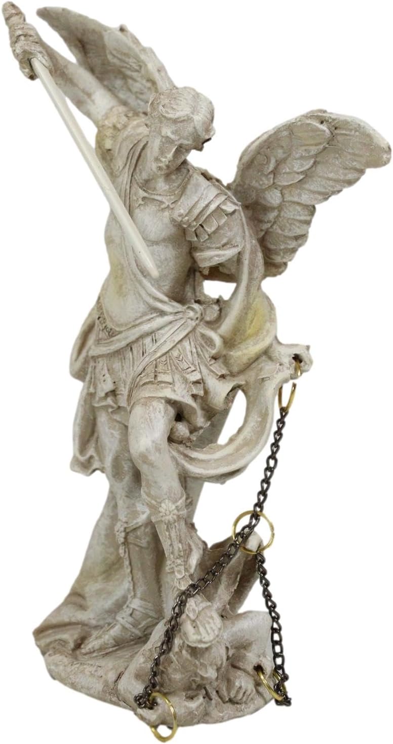 Ebros Ivory Painted Archangel Michael Statue 5 Inch