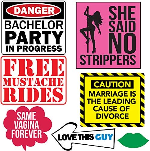 Bachelor Party Photo Booth Props 37 Piece Set