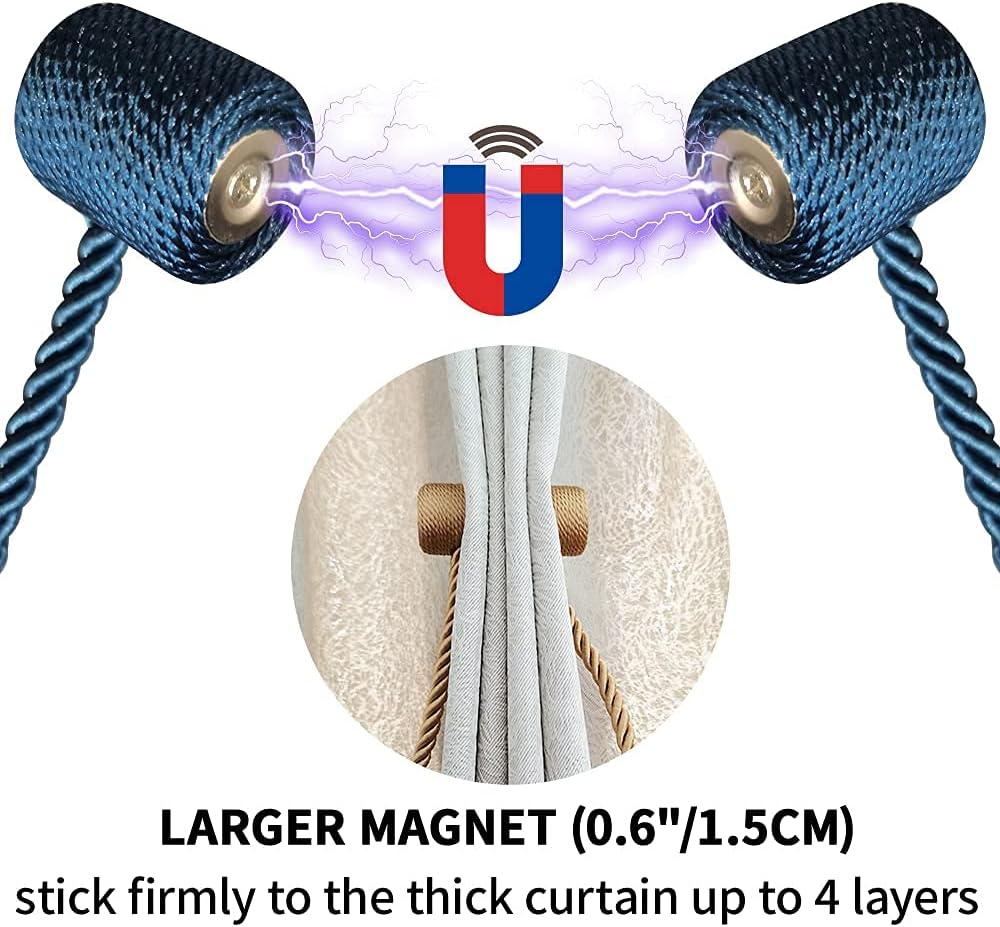 Modern Magnetic Curtain Holdbacks 2 Pack